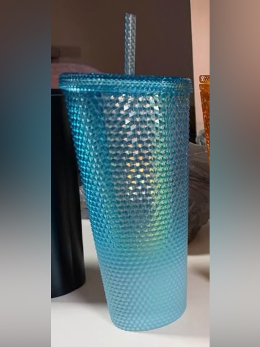 Starbucks Iridescent Blue Studded Tumbler